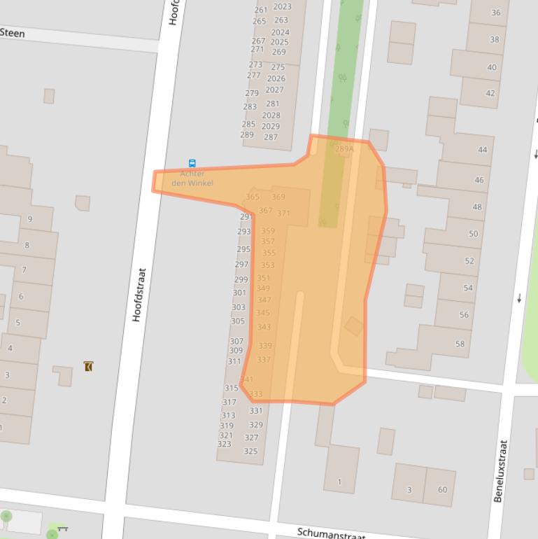 Kaart van postcodegebied 6372CZ.