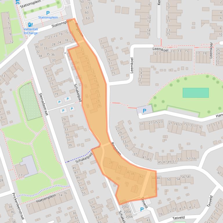 Kaart van postcodegebied 6372DA.