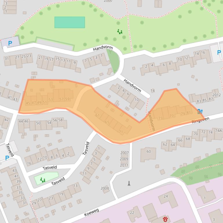 Kaart van postcodegebied 6372DD.