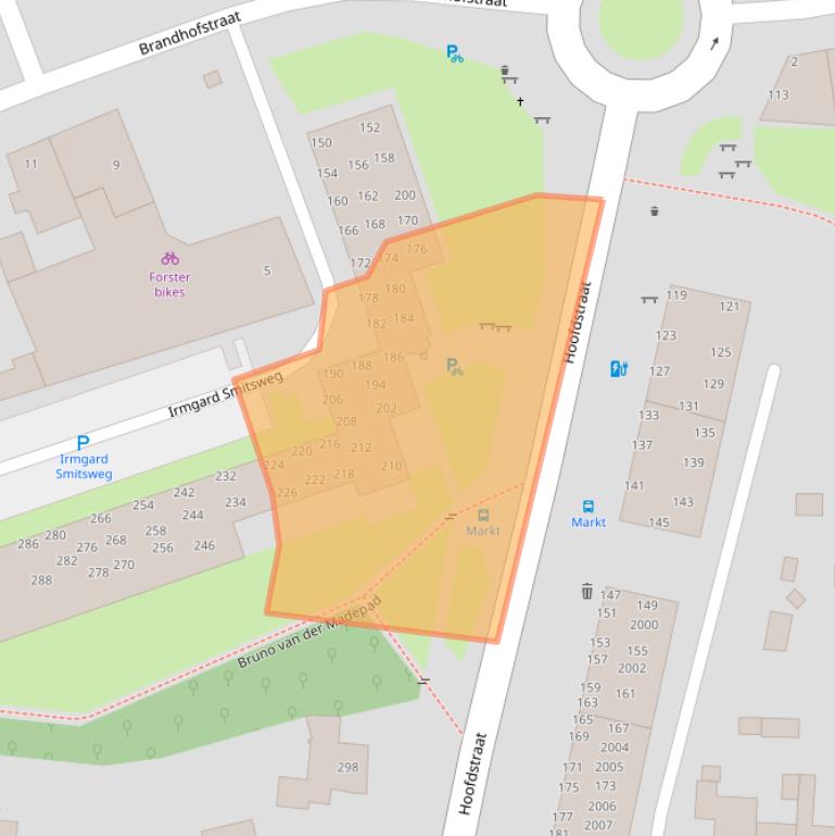 Kaart van postcodegebied 6372EP.