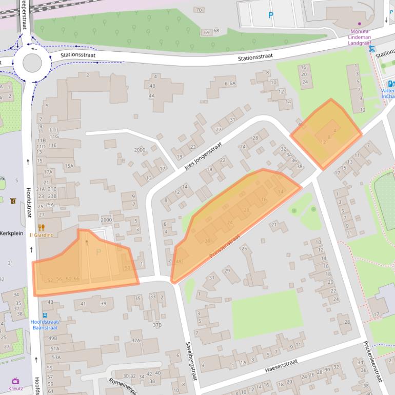 Kaart van postcodegebied 6372EX.