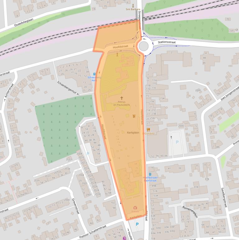 Kaart van postcodegebied 6372EZ.