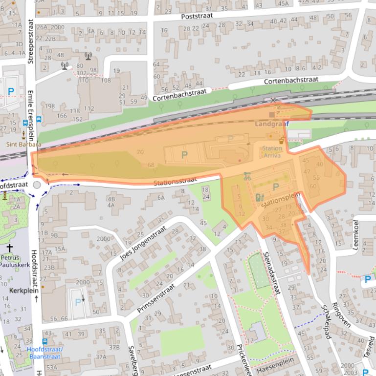 Kaart van postcodegebied 6372GR.