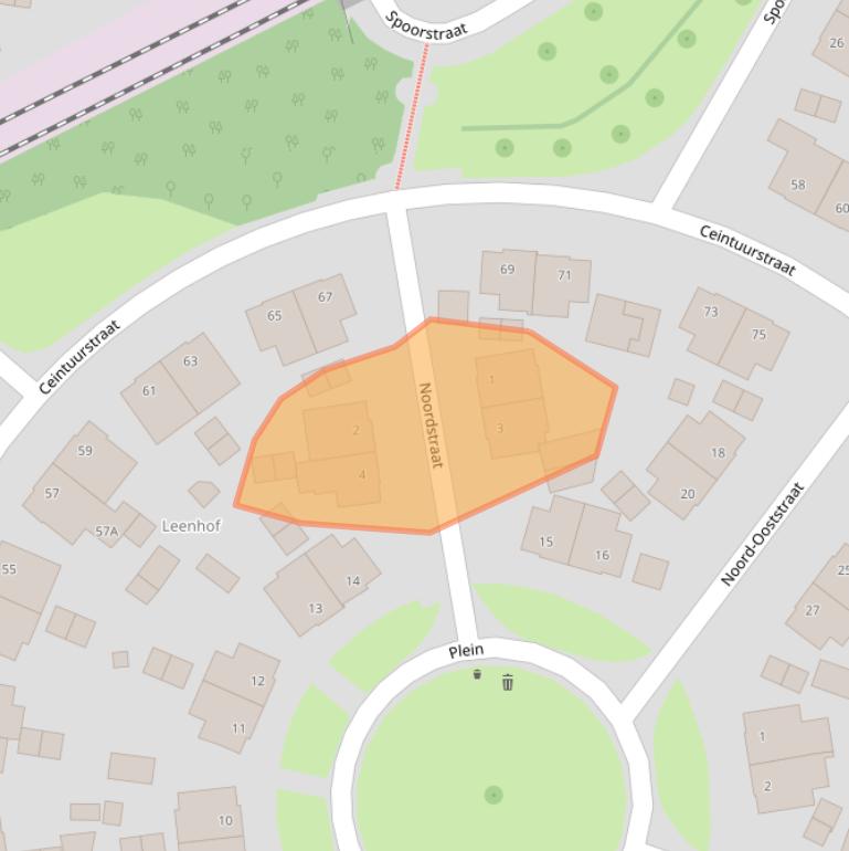 Kaart van postcodegebied 6372HJ.
