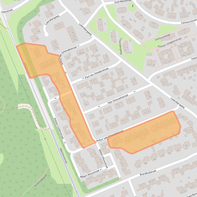 Kaart van postcodegebied 6372HS.