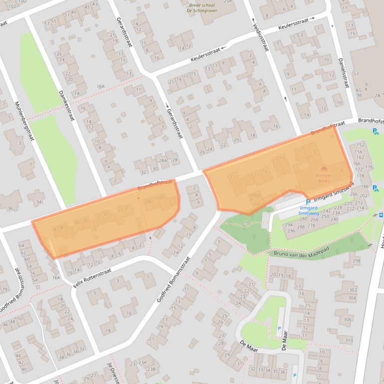 Kaart van postcodegebied 6372KA.