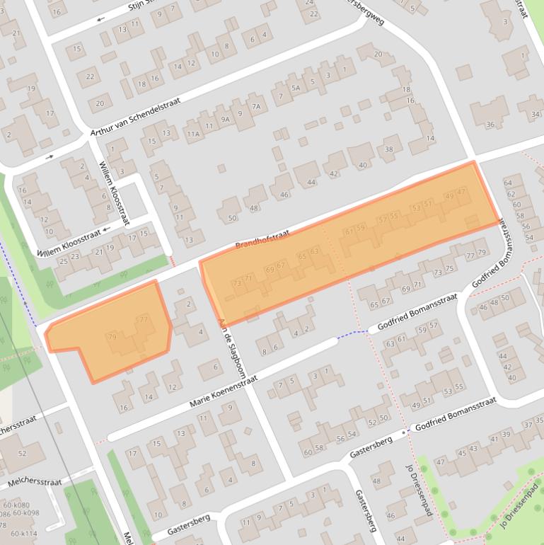 Kaart van postcodegebied 6372KB.