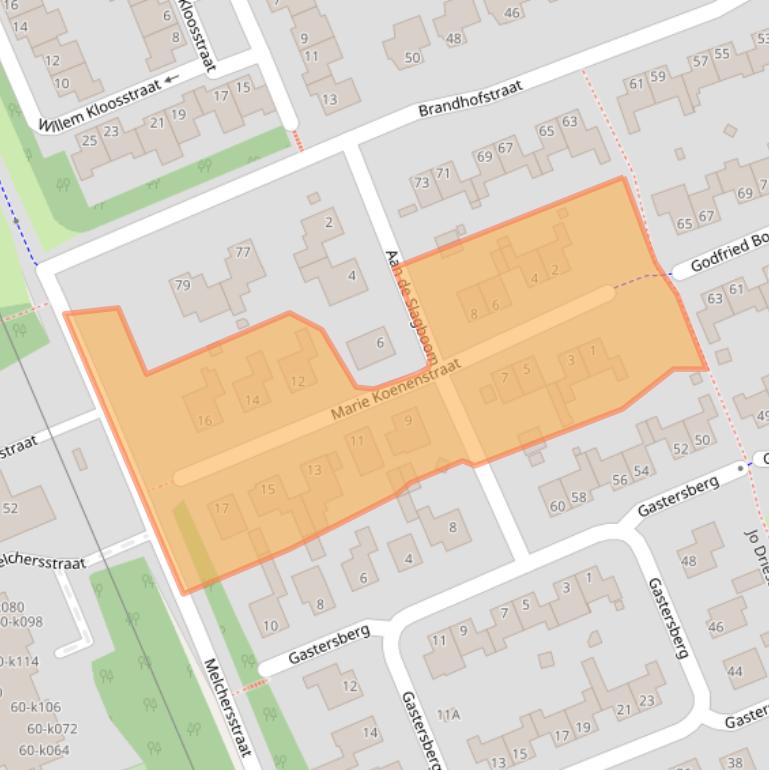Kaart van postcodegebied 6372KX.