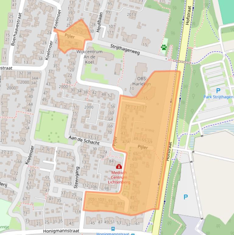 Kaart van postcodegebied 6372MJ.