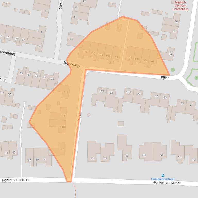 Kaart van postcodegebied 6372MN.