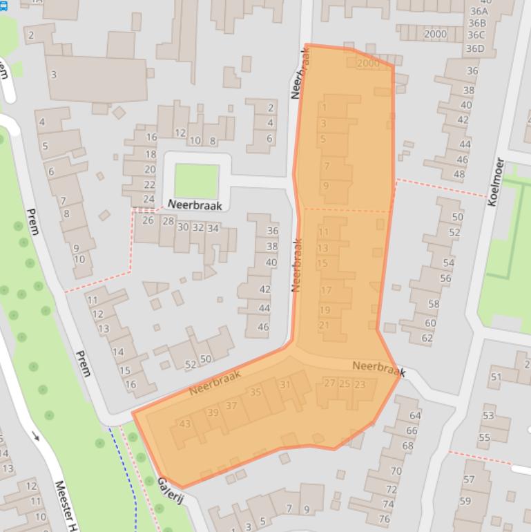 Kaart van postcodegebied 6372MV.