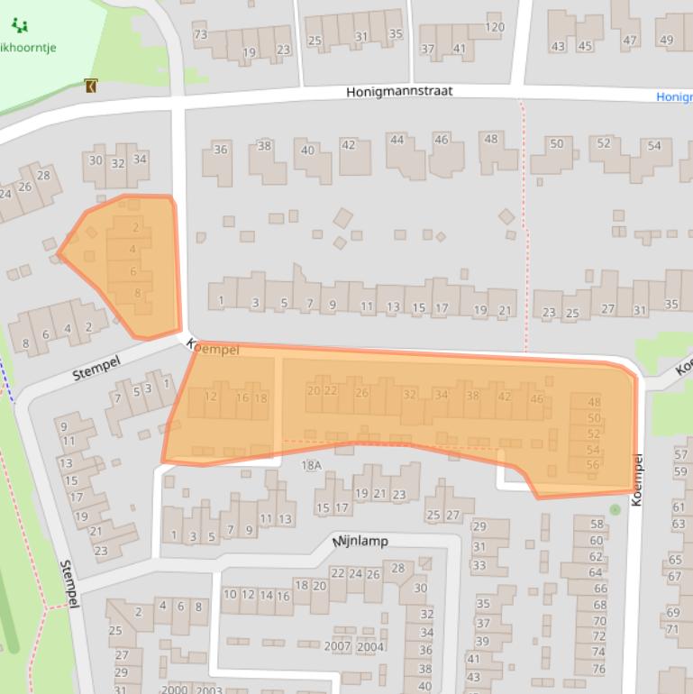 Kaart van postcodegebied 6372NA.