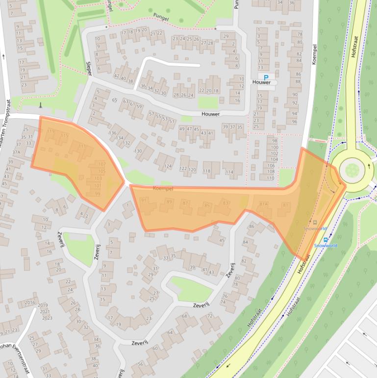 Kaart van postcodegebied 6372NG.
