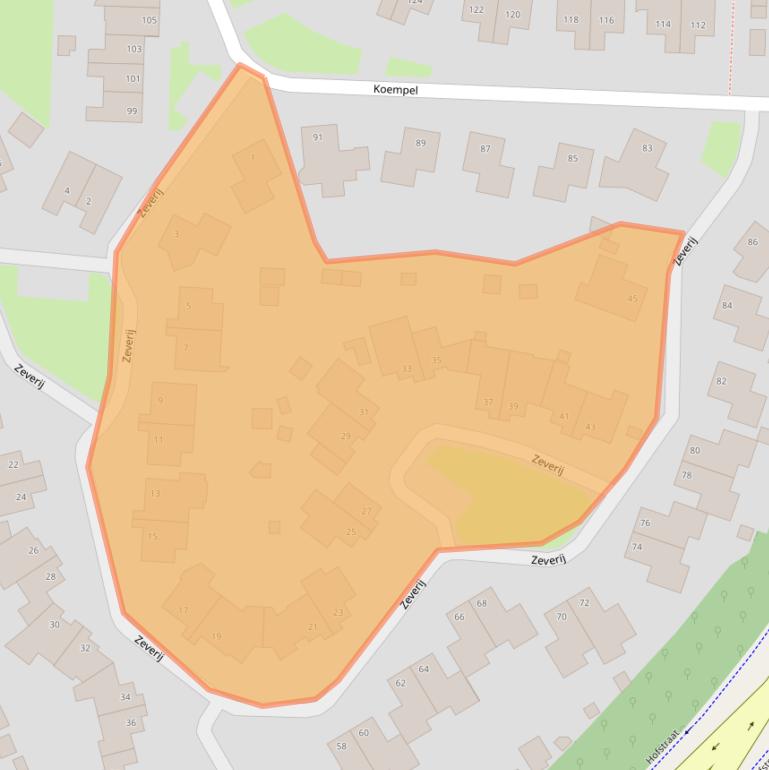 Kaart van postcodegebied 6372NT.
