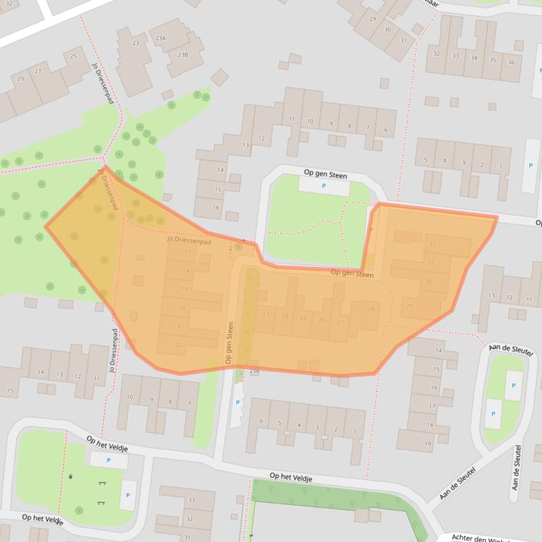 Kaart van postcodegebied 6372RC.