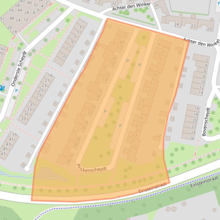 Kaart van postcodegebied 6372RJ.