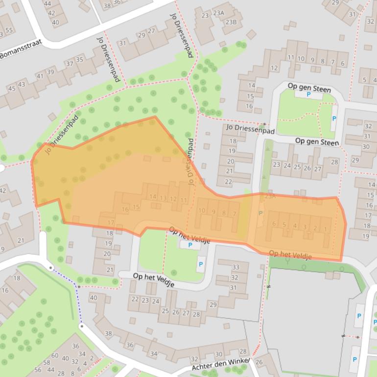 Kaart van postcodegebied 6372RX.