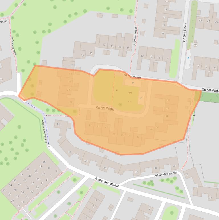 Kaart van postcodegebied 6372RZ.