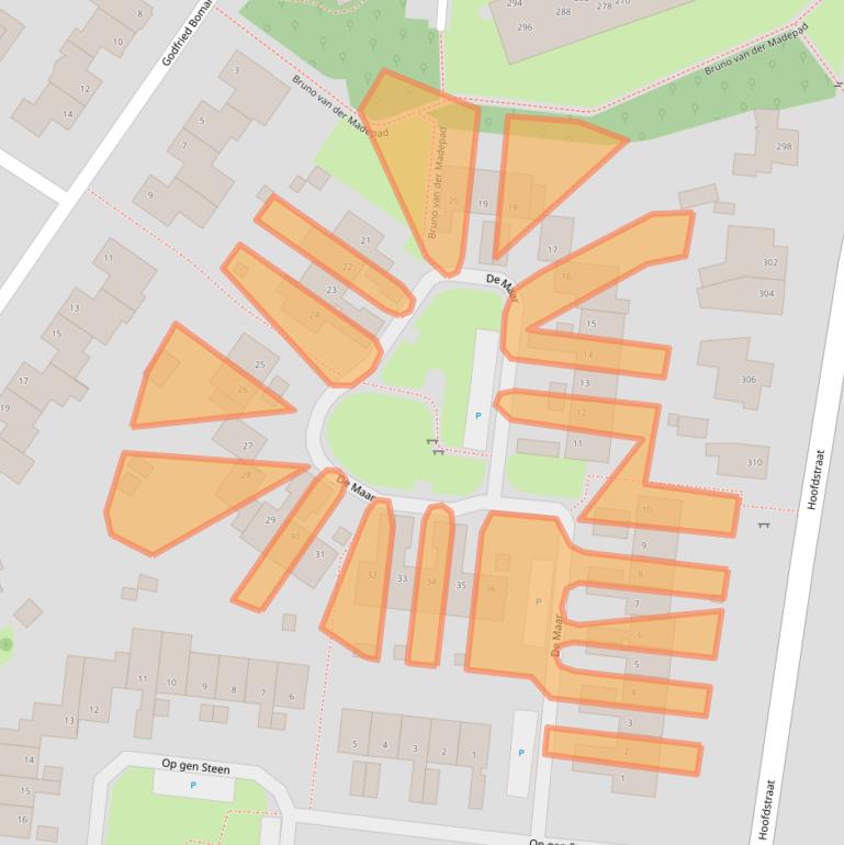Kaart van postcodegebied 6372SB.