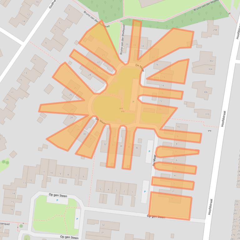 Kaart van postcodegebied 6372SC.