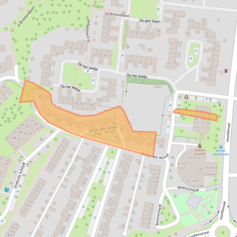 Kaart van postcodegebied 6372SM.