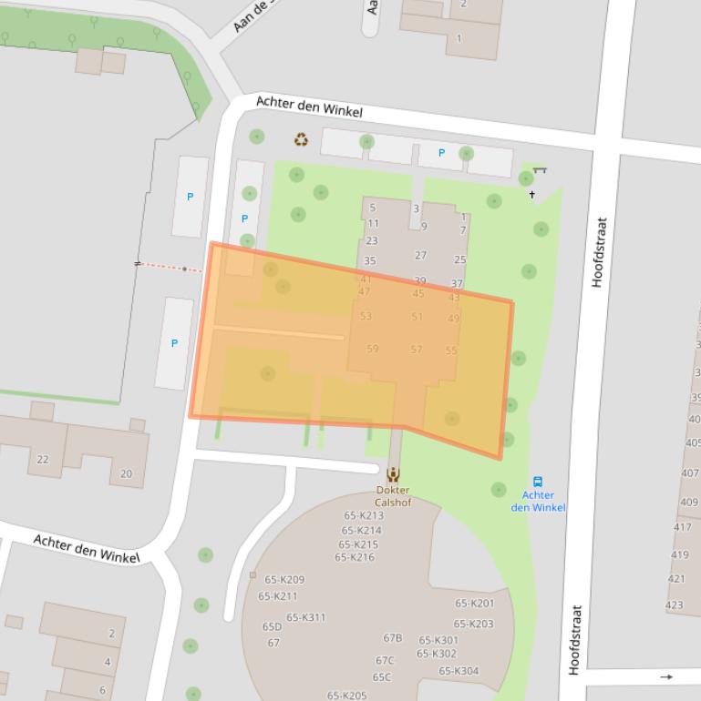 Kaart van postcodegebied 6372SN.