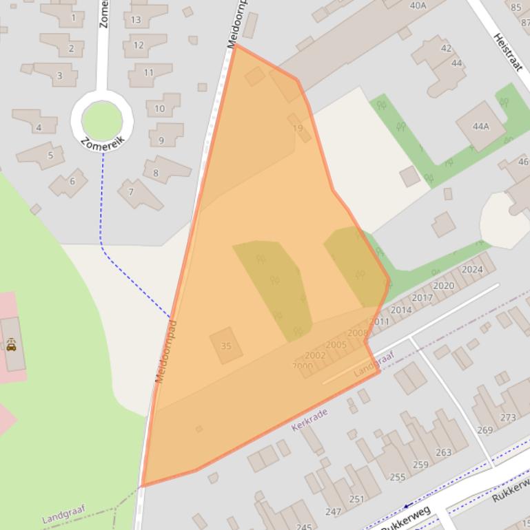 Kaart van postcodegebied 6372SZ.