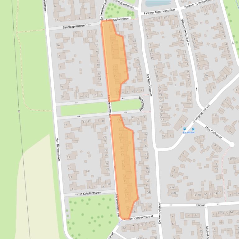 Kaart van postcodegebied 6372TP.