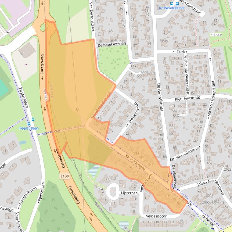 Kaart van postcodegebied 6372TZ.