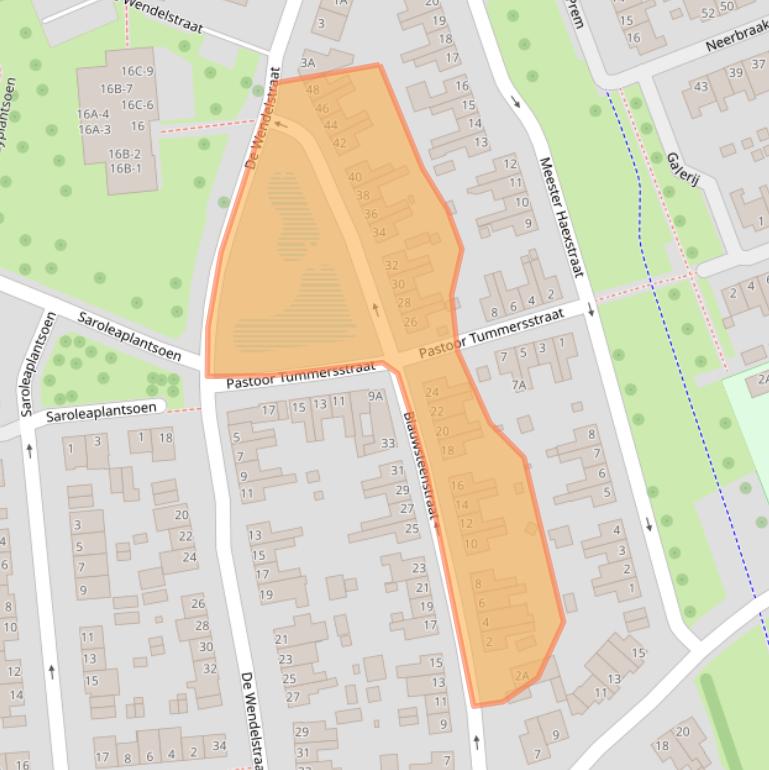 Kaart van postcodegebied 6372VB.