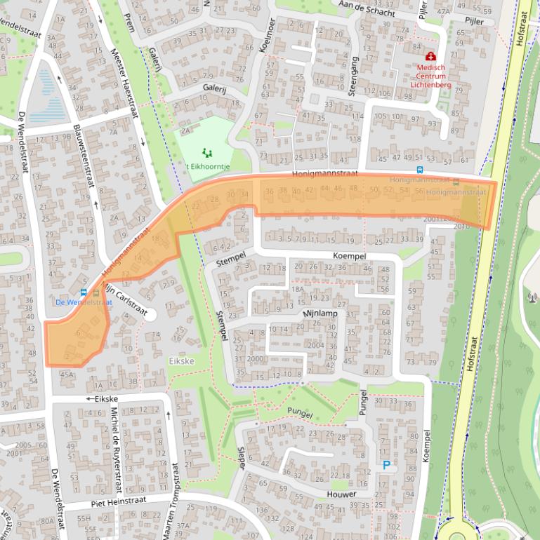 Kaart van postcodegebied 6372VJ.