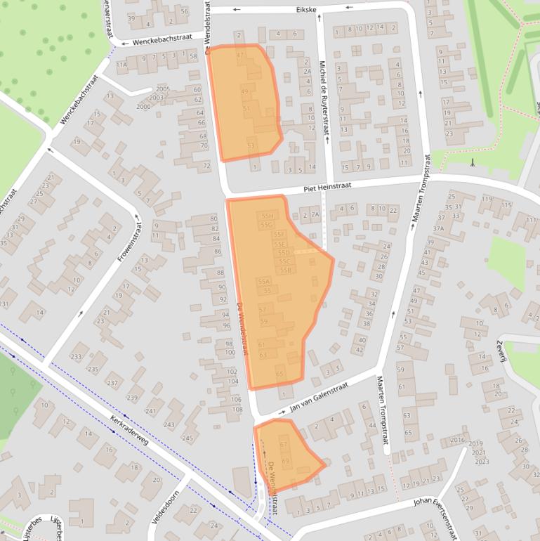 Kaart van postcodegebied 6372VV.