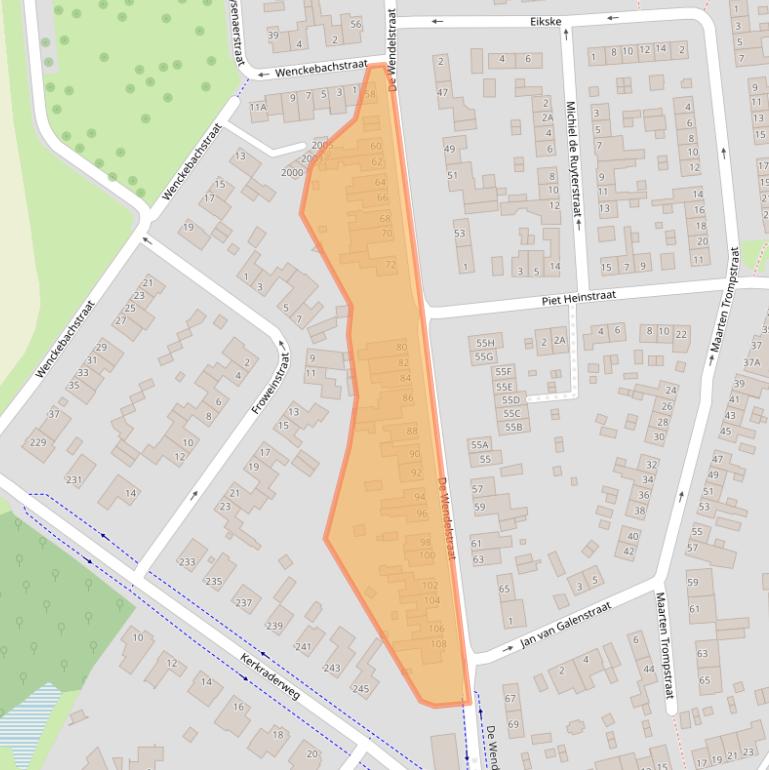 Kaart van postcodegebied 6372VZ.