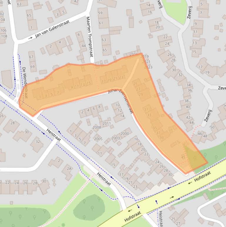 Kaart van postcodegebied 6372XA.