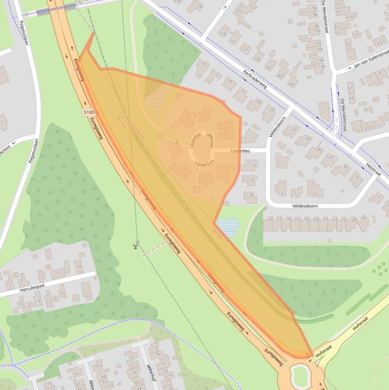 Kaart van postcodegebied 6372XJ.