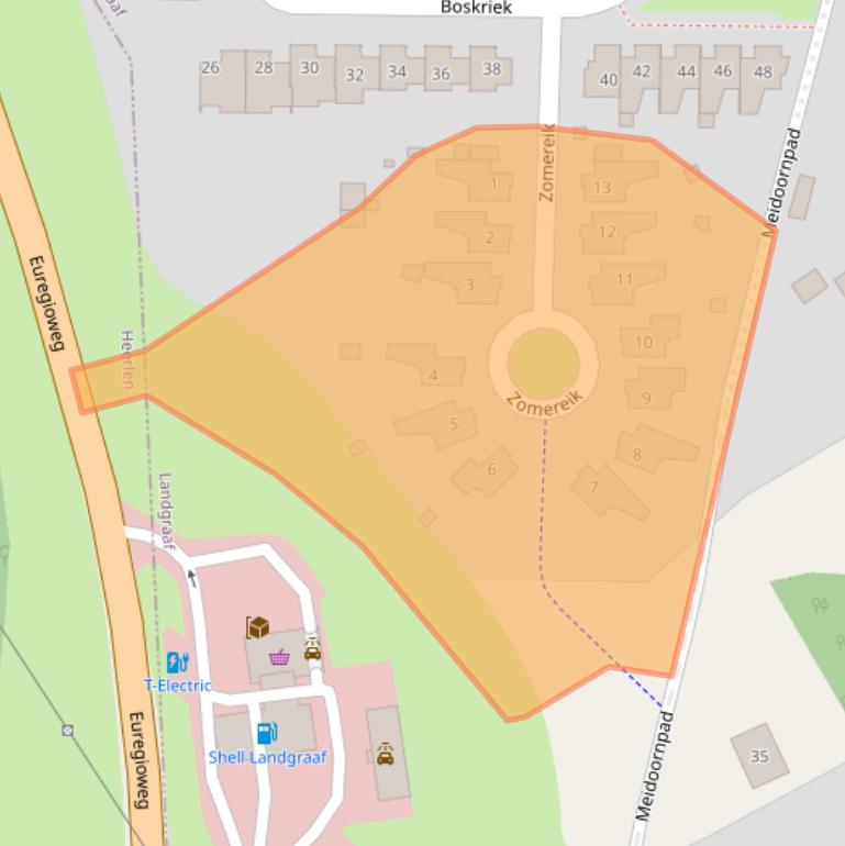 Kaart van postcodegebied 6372XP.