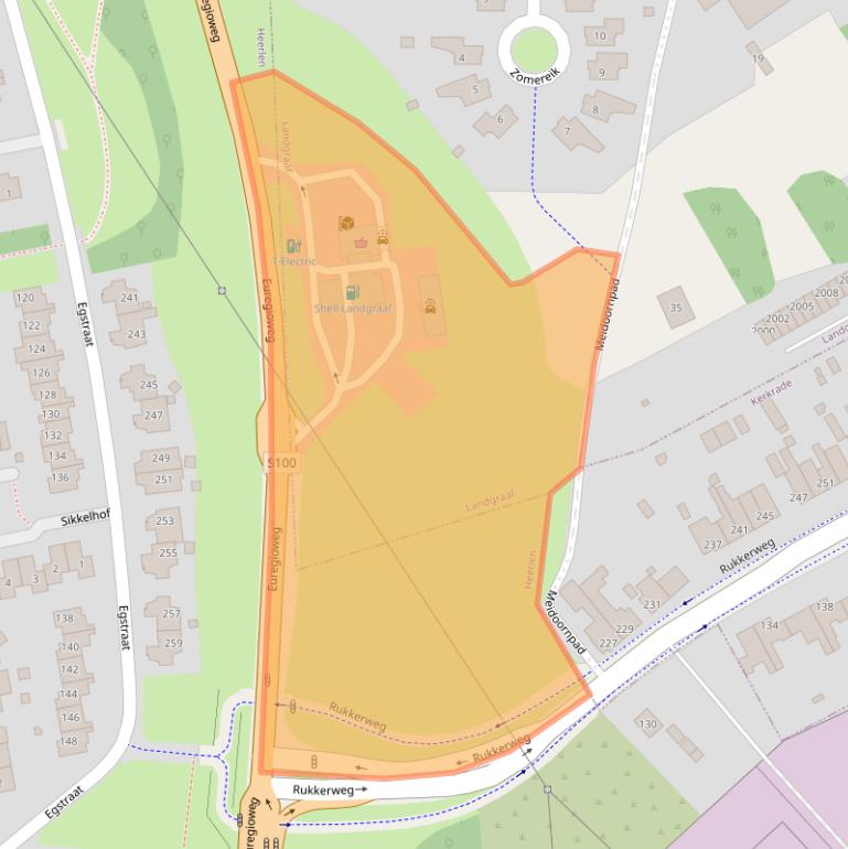 Kaart van postcodegebied 6372XS.