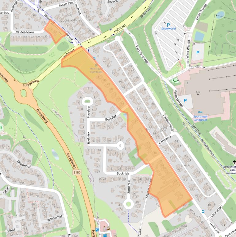 Kaart van postcodegebied 6372XX.