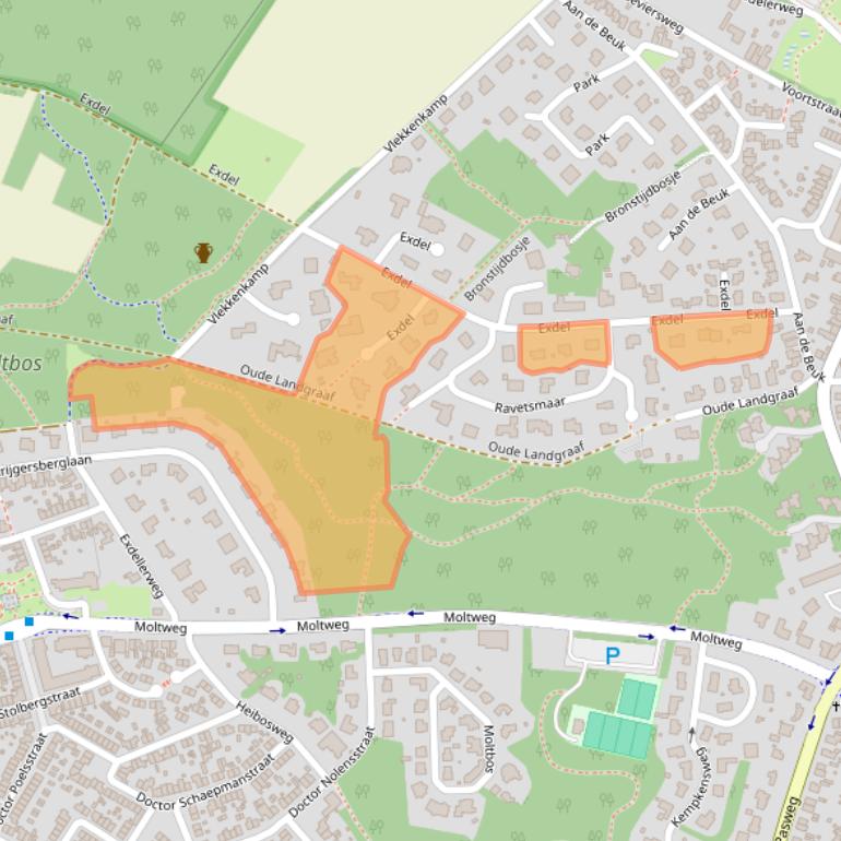 Kaart van postcodegebied 6373AH.