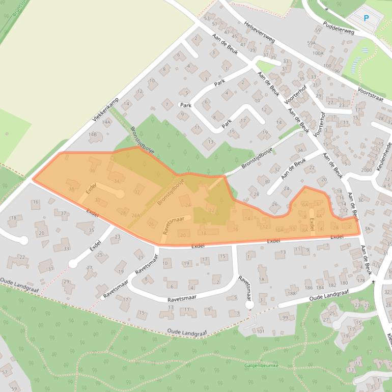 Kaart van postcodegebied 6373AJ.