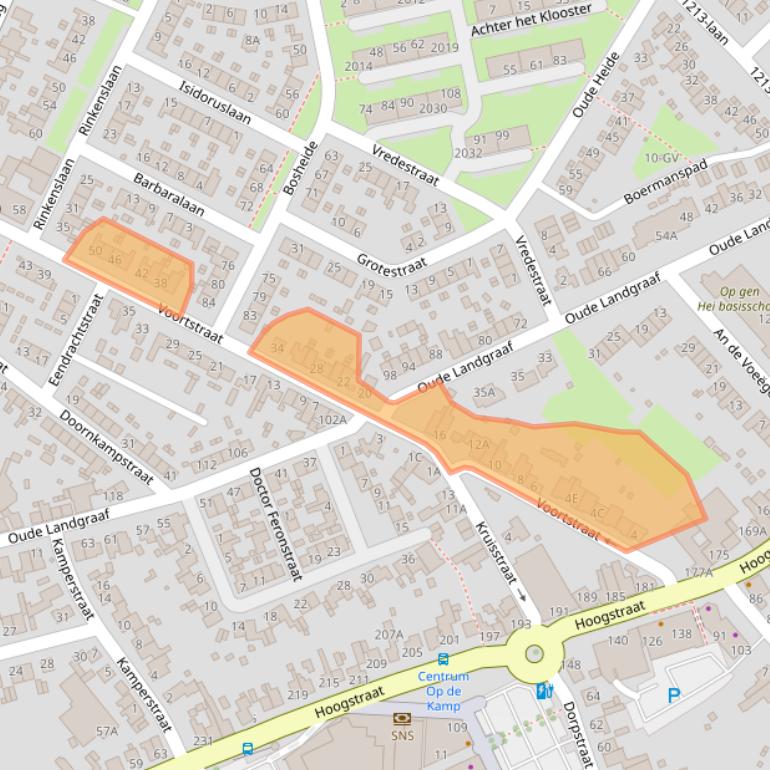 Kaart van postcodegebied 6373AW.