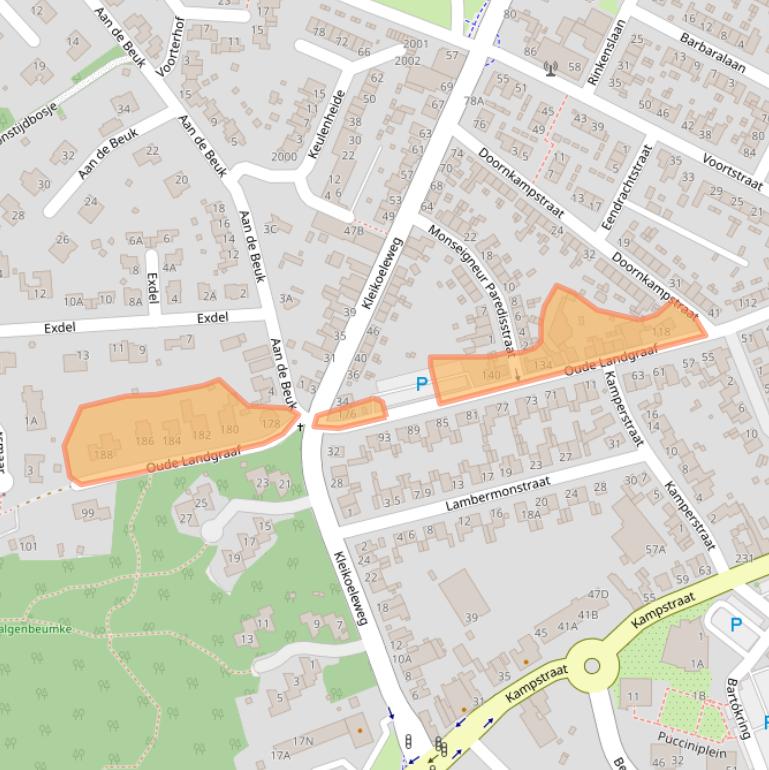 Kaart van postcodegebied 6373BC.