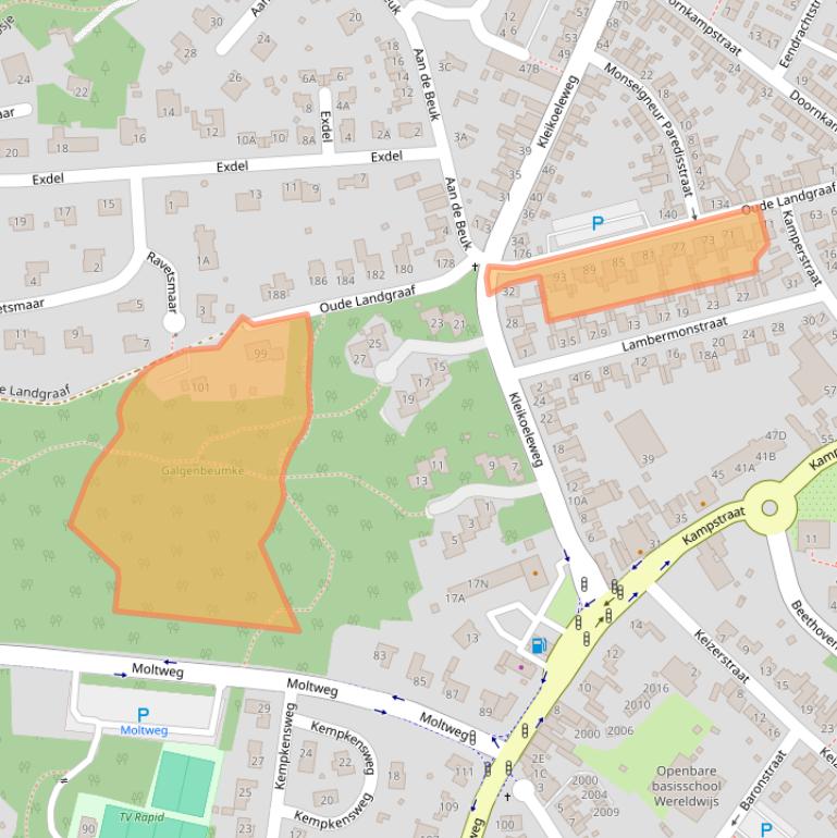 Kaart van postcodegebied 6373BH.