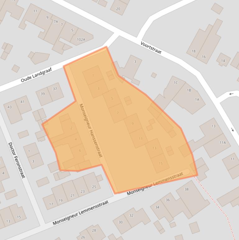 Kaart van postcodegebied 6373BK.