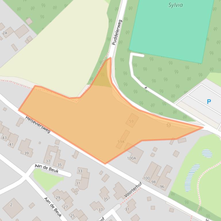 Kaart van postcodegebied 6373CG.