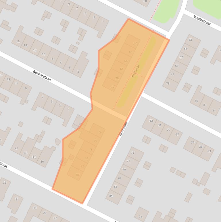 Kaart van postcodegebied 6373CN.