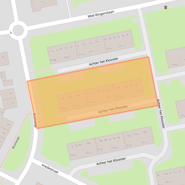 Kaart van postcodegebied 6373EG.