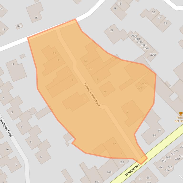 Kaart van postcodegebied 6373EM.