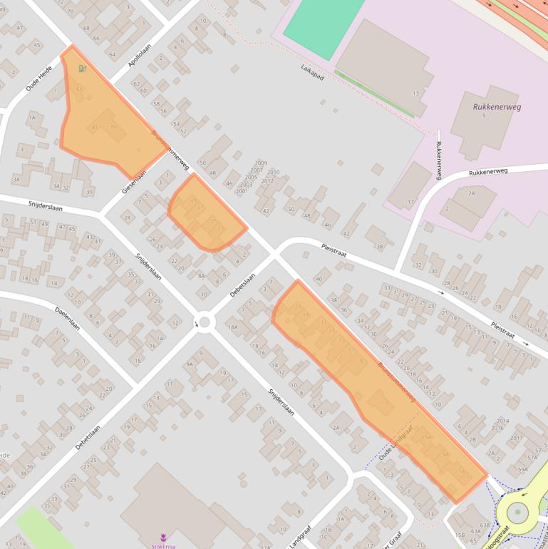 Kaart van postcodegebied 6373ES.