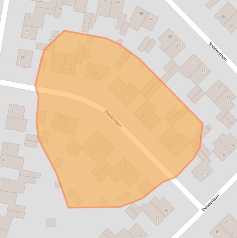 Kaart van postcodegebied 6373GC.